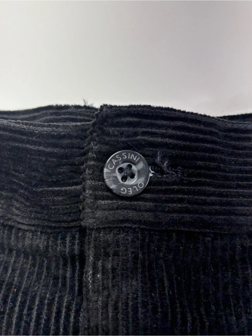 Vintage Oleg Cassini Black Corduroy Pants 42x32 Y2K Dark Academia